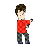 comic cartoon grumpy man N5