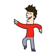 comic cartoon man pointing and laughing N7