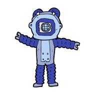 comic cartoon deep sea diver N7