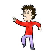 comic cartoon happy man pointing N13