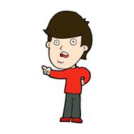 comic cartoon shocked man pointing N3