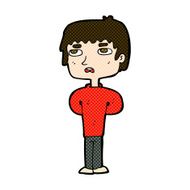 comic cartoon unhappy man N4