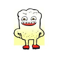 comic cartoon happy tooth N10