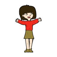 comic cartoon excited woman N27