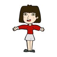 comic cartoon excited woman N28