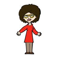 comic cartoon woman wearing glasses N5