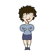 comic cartoon excited woman N31