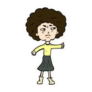 comic cartoon annoyed old woman N5