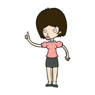 comic cartoon woman with idea N57