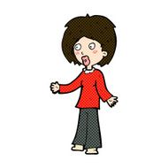 comic cartoon surprised woman N52