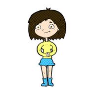 comic cartoon happy woman N52