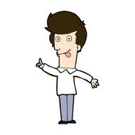 comic cartoon funny man with idea N3