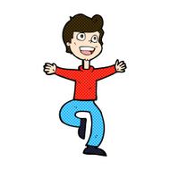 comic cartoon excited boy N29