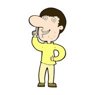 comic cartoon man with idea N23