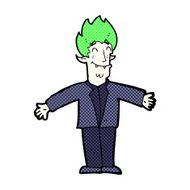 comic cartoon happy vampire N11