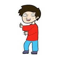 comic cartoon excited boy N30