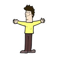 comic cartoon happy man N97