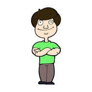 comic cartoon happy man N98