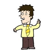 comic cartoon man with idea N24