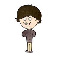comic cartoon happy boy N50