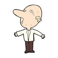 comic cartoon confused middle aged man N3