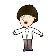comic cartoon happy man N100