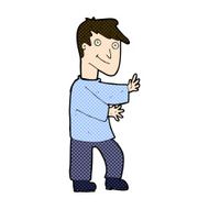 comic cartoon happy man N101