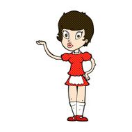 comic cartoon waitress N7