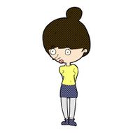 comic cartoon woman staring N7