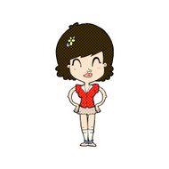 comic cartoon happy woman N54