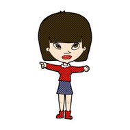 comic cartoon woman pointing N47