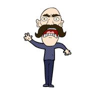comic cartoon angry old man N33