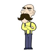 comic cartoon angry old man N34