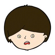 comic cartoon unhappy boy N13