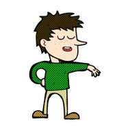comic cartoon man making dismissive gesture N5