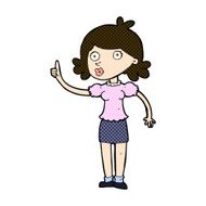 comic cartoon woman with idea N58