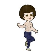 comic cartoon woman waving N80