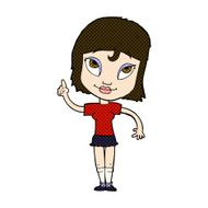 comic cartoon woman with idea N59