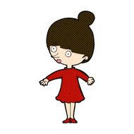 comic cartoon surprised woman N54
