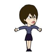 comic cartoon annoyed girl N5