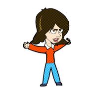 comic cartoon woman gesturing N8