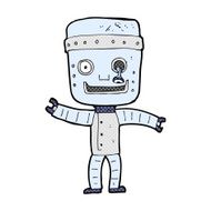 comic cartoon funny old robot N3