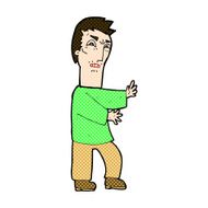 comic cartoon angry man N22