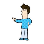 comic cartoon man pointing N43