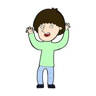 comic cartoon happy boy laughing N9