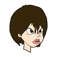 comic cartoon annoyed woman N43