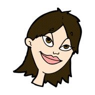 comic cartoon happy woman N55