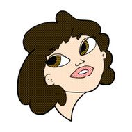 comic cartoon happy woman N56