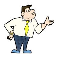 comic cartoon businessman asking question N2