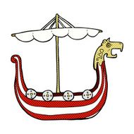 comic cartoon viking ship N5